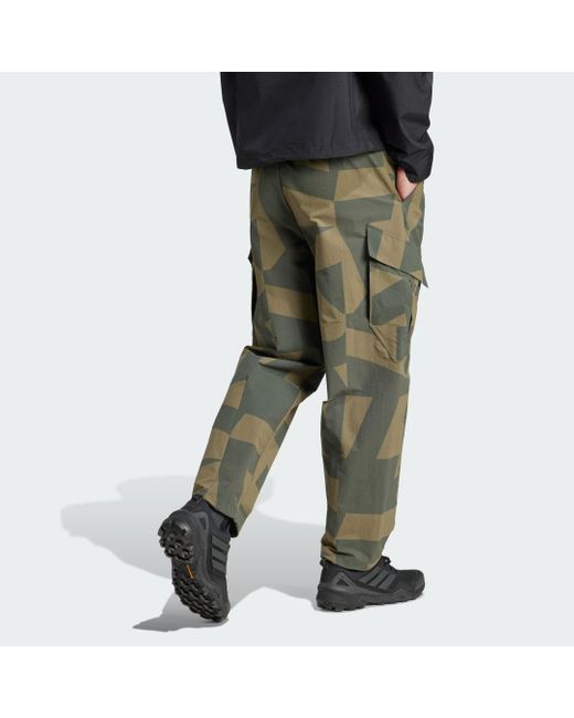 Adidas Green Terrex Xploric Cargo Joggers Printed for men