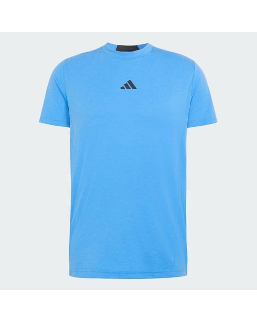 Adidas Blue Designed For Training Workout Tee for men