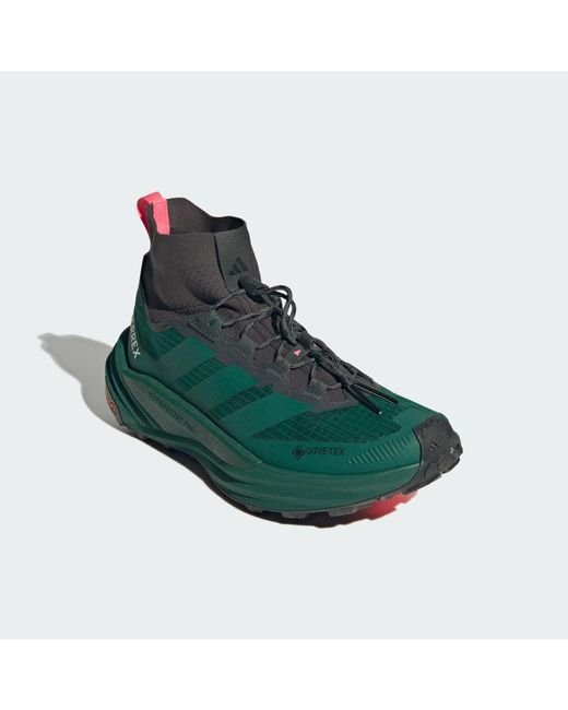 Adidas Green Terrex Freehiker 3 Ultra Gore-Tex Hiking Shoes for men