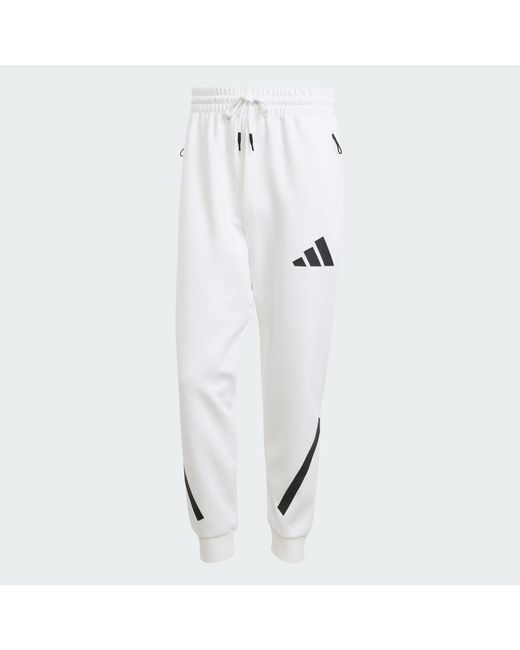 Adidas White Z.N.E. Tracksuit Bottoms for men