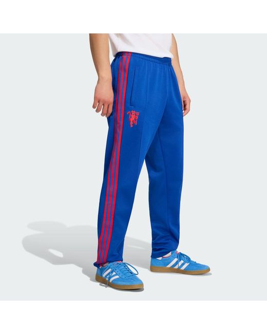 Adidas Blue Manchester United Originals Track Pants for men