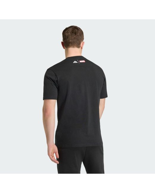 Adidas Black Real Madrid Avengers T-Shirt for men