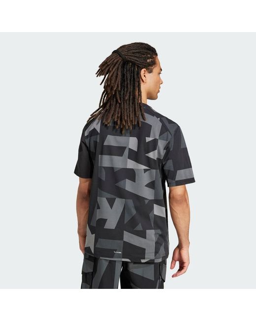 Adidas Black Terrex Multi Climacool Printed T-Shirt for men