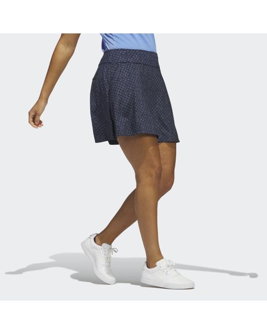 Adidas Blue Printed 16-Inch Golf Skirt