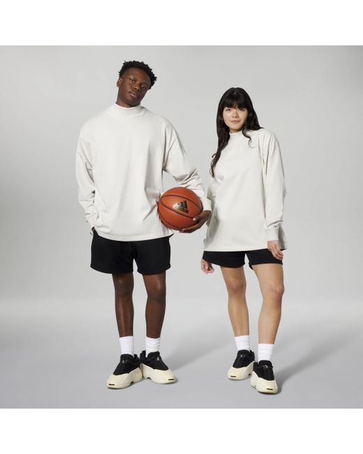 Maglia da basketball Long Sleeve (Neutral) di Adidas in White