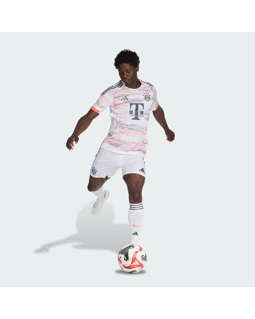 Adidas White Fc Bayern 25/26 Away Shorts for men