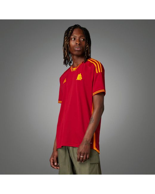Adidas Red As Roma 23/24 Home Jersey for men