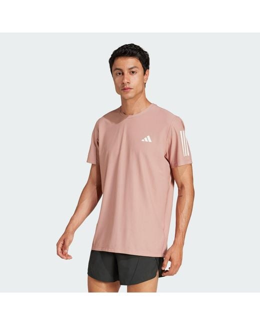 Adidas Originals Pink Own The Run Tee for men