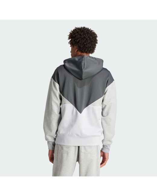 Adidas Gray Adicolor Cutline Hoodie for men