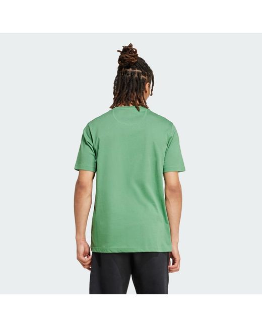 Adidas Green Trefoil Essentials Tee for men
