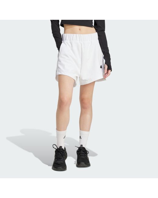 Adidas White Z.N.E. Woven Shorts