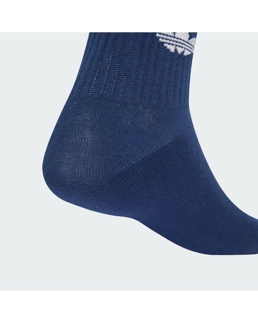 Adidas Blue 3-Stripes Crew Socks 3 Pairs