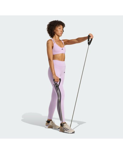 Adidas Purple Aeroimpact Luxe Training Light-Support Bra