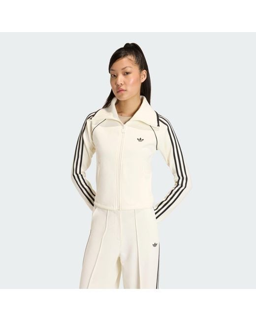 Adidas Natural Slim Fitted Firebird Track Top