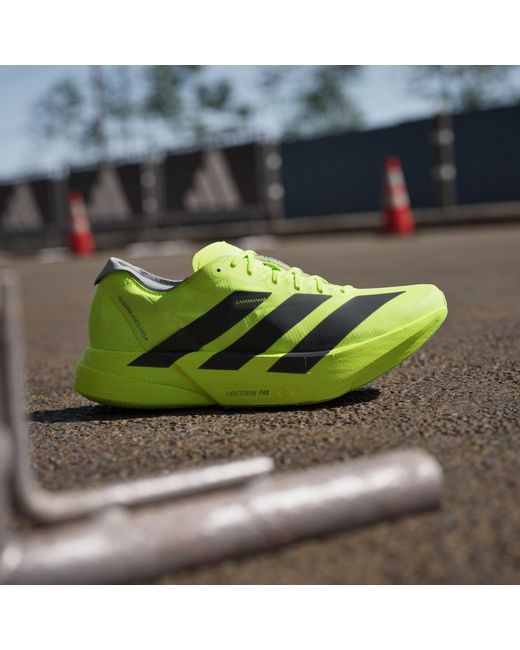 Adidas Yellow Adizero Adios Pro 4 Shoes for men