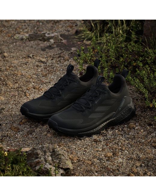 Adidas Black Terrex Free Hiker 2.0 Low Gore-Tex Hiking Shoes for men