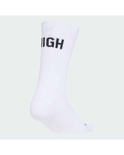 Adidas White Running Message Crew Socks