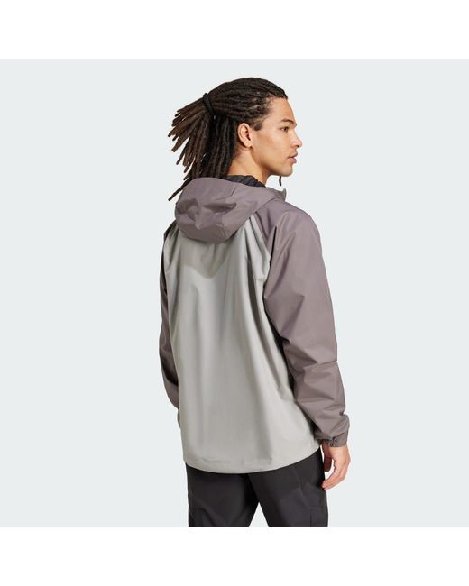 Adidas Gray Terrex Multi 2L Rain.Rdy Jacket for men