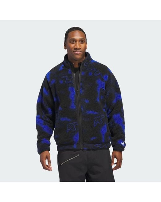 Adidas Blue Shmoofoil Fleece Jacket for men