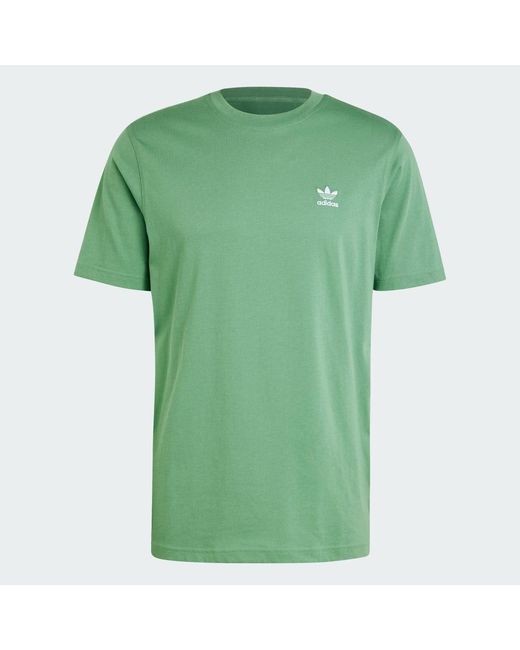 Adidas Green Trefoil Essentials Tee for men