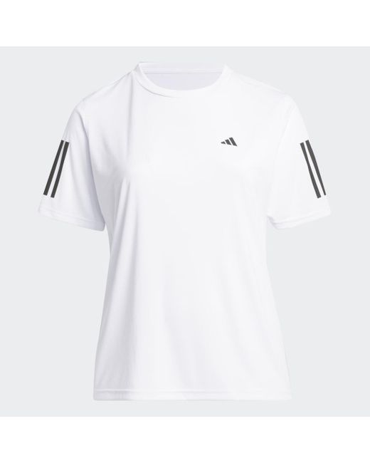 Adidas White Own The Run T-Shirt (Plus Size)