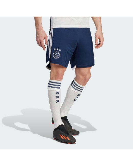 Adidas Blue Ajax Amsterdam 23/24 Away Shorts for men