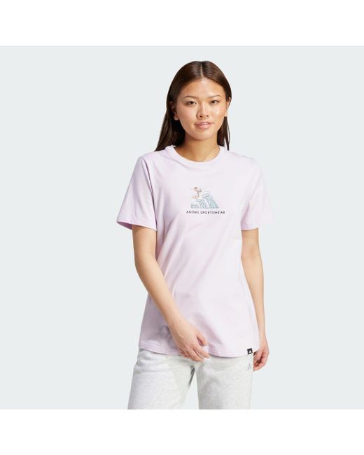Adidas White Codes Doodle Surf Graphic Tee