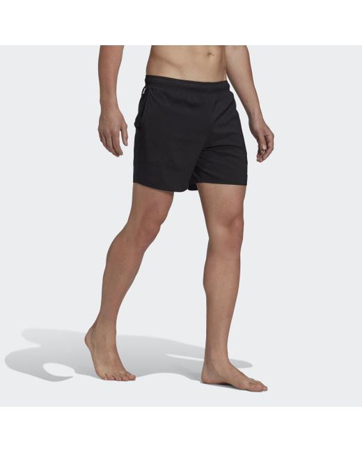 Adidas Black Short Length Solid Swim Shorts for men