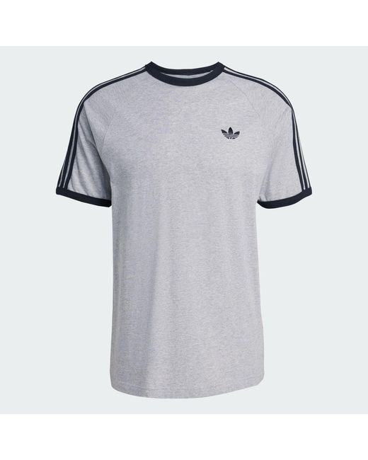 Adidas Gray 3-Stripes T-Shirt for men