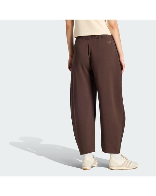 Adidas Brown Barrel Leg Tracksuit Bottoms