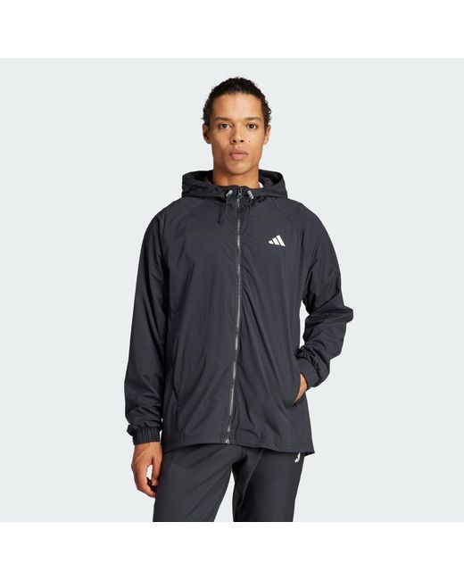 Adidas Originals Blue Tennis Pro Semi-transparent Full-zip Jacket for men