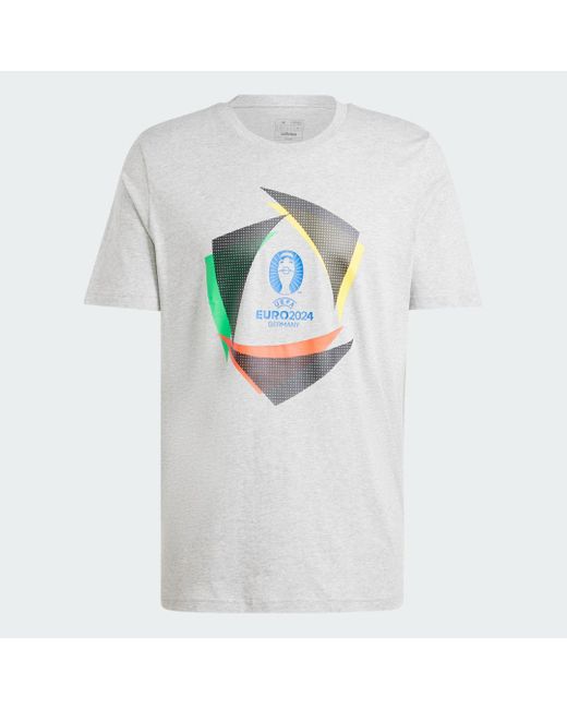 Adidas Multicolor Uefa Euro24 Official Emblem Ball T-Shirt for men