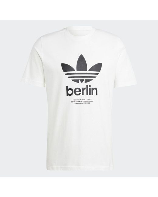 Adidas White Icone Berlin City Originals T-shirt for men