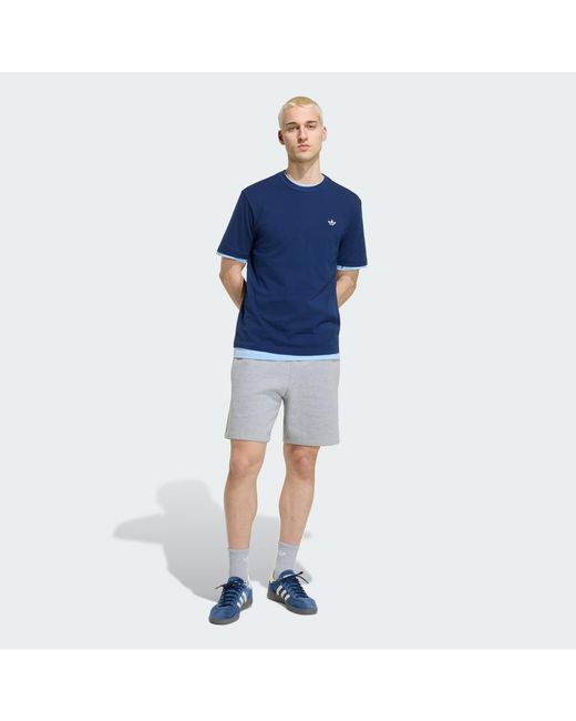 Adidas Blue Trefoil Essentials T-Shirt for men