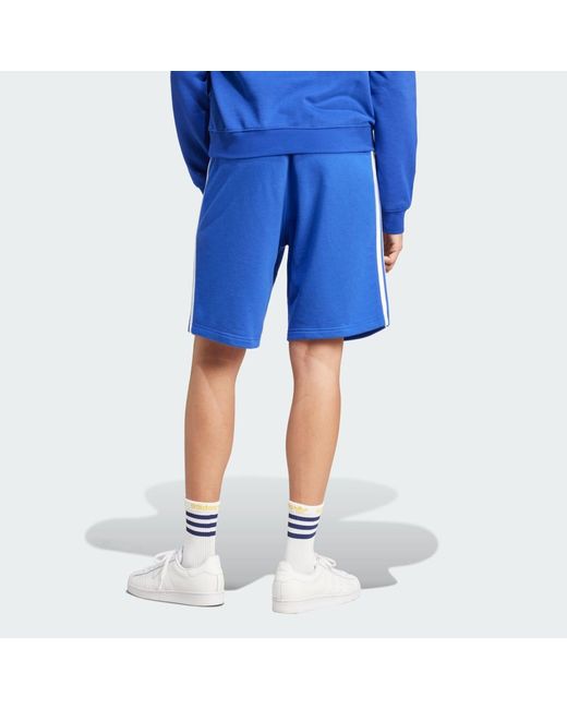 Adidas Blue Adicolor 3-Stripes Shorts for men