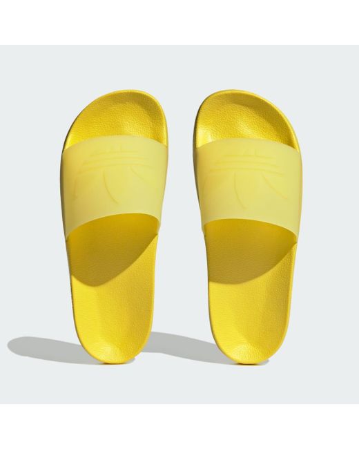 Adidas Yellow Adilette Slides for men