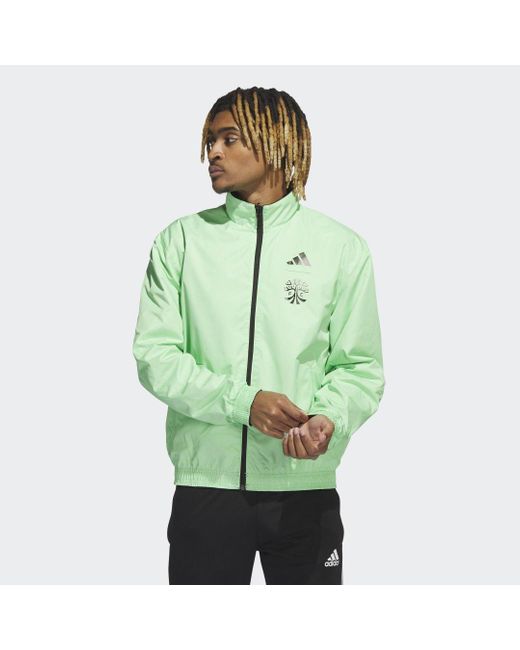 Adidas Green Austin Fc Anthem Jacket for men