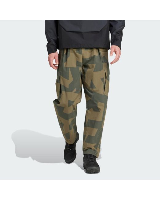 Adidas Green Terrex Xploric Cargo Joggers Printed for men