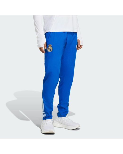 Adidas Blue Real Madrid Tiro 25 Competition Presentation Tracksuit Bottoms for men