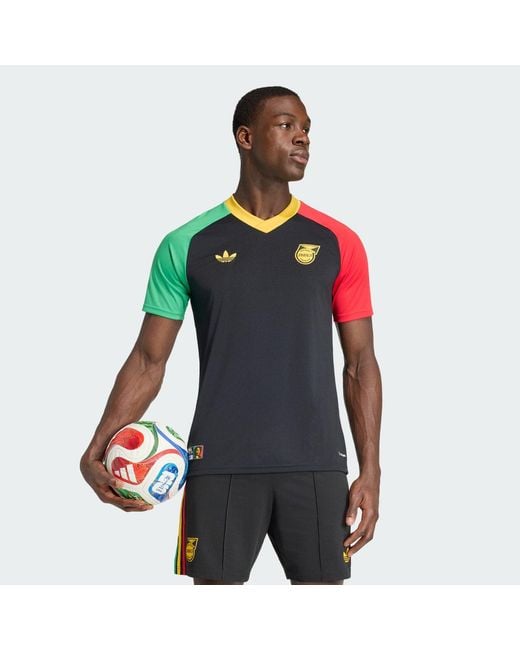 Adidas Red Jamaica 26 X Bob Marley Away Pre Match Jersey for men