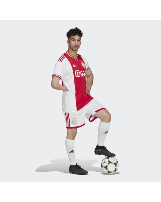 Adidas White Ajax Amsterdam 22/23 Home Shorts for men