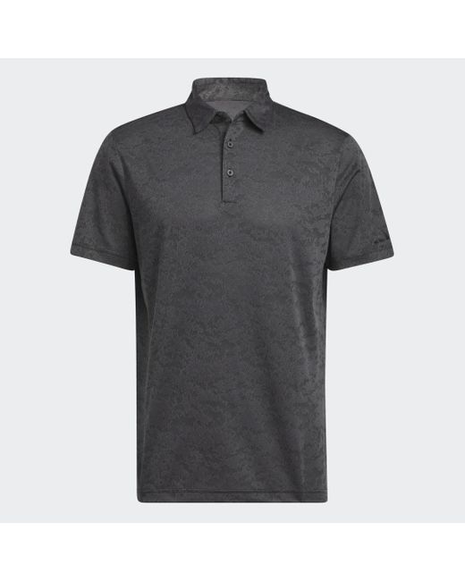 Polo Da Golf Textured Jacquard di Adidas in Gray da Uomo