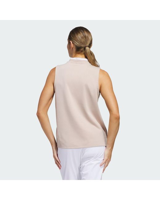 Polo Sin Mangas Go-To Adidas de color White
