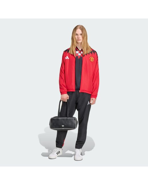 Adidas Red Manchester United Stadium Track Top for men