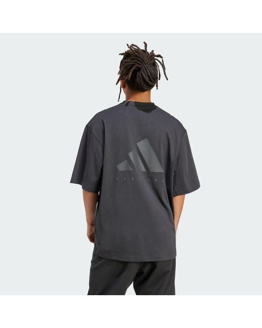 Adidas Gray Primelift Workout Oversize Tee for men