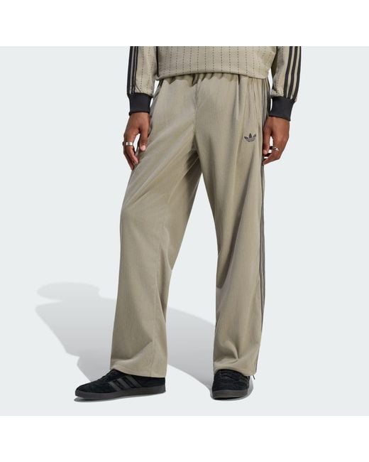 Adidas Natural Firebird Corduroy Track Trousers for men