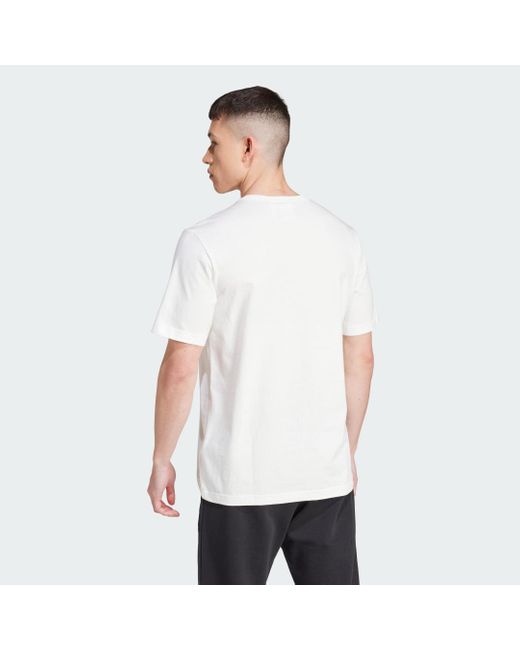 Adidas White Graphic T-Shirt for men