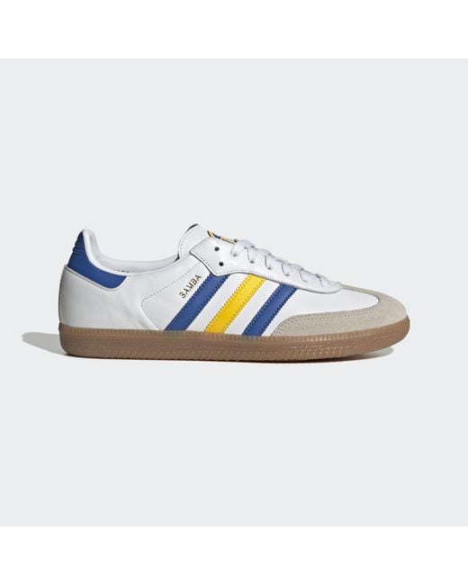 Adidas Blue Samba Leeds United Fc Shoes