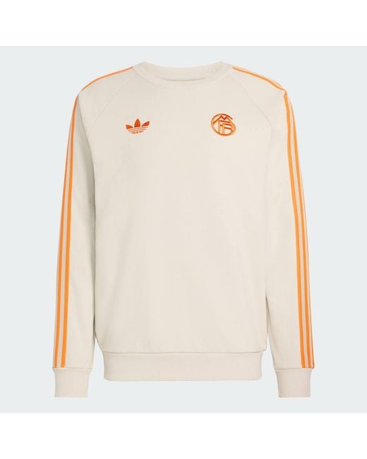 Adidas Natural Fc Bayern Originals Crew Sweatshirt for men