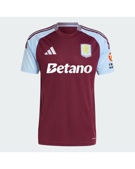 Adidas Red Aston Villa Fc 24/25 Home Jersey for men